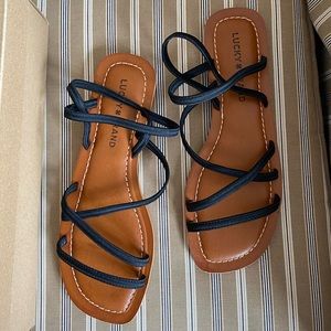 NWT Lucky Brand Black Bizell Sandals